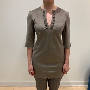 Guess faux suede women’s top, size 4, colour grey